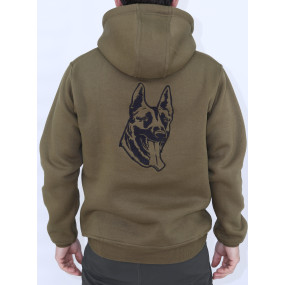 Bluza bawełniana z haftem Malinois front